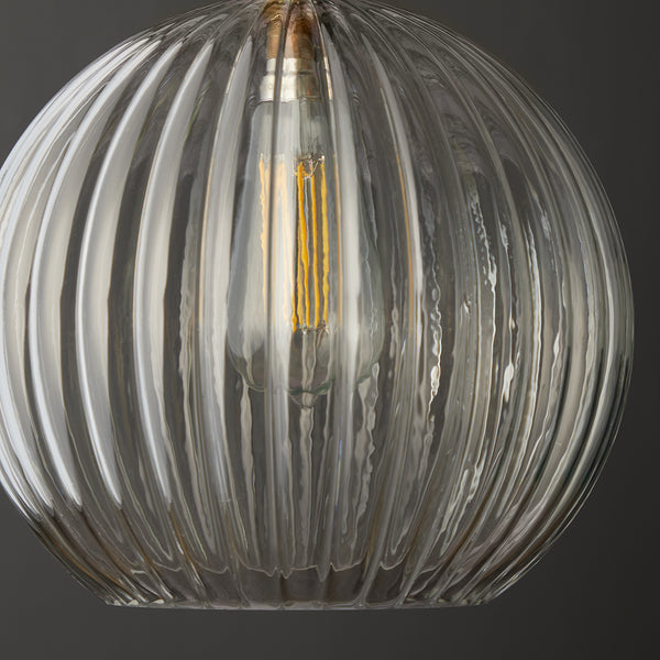 Pooky - Pumpkin Pendant Light Shade - Larger - Clear Glass