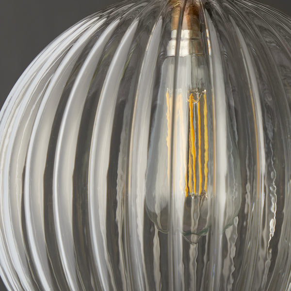 Pooky - Pumpkin Pendant Light Shade - Larger - Clear Glass