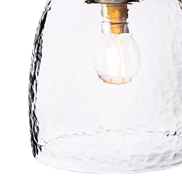Pooky - Rory Pendant Shade - Clear Hammered Glass
