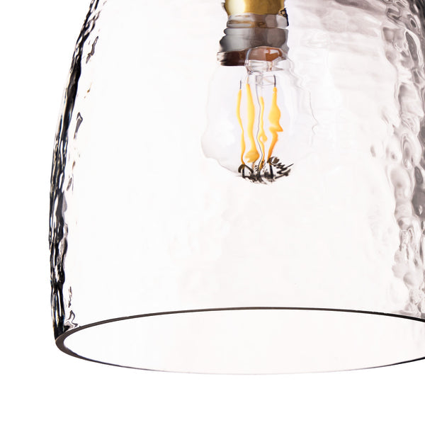 Pooky - Rory Pendant Shade - Clear Hammered Glass