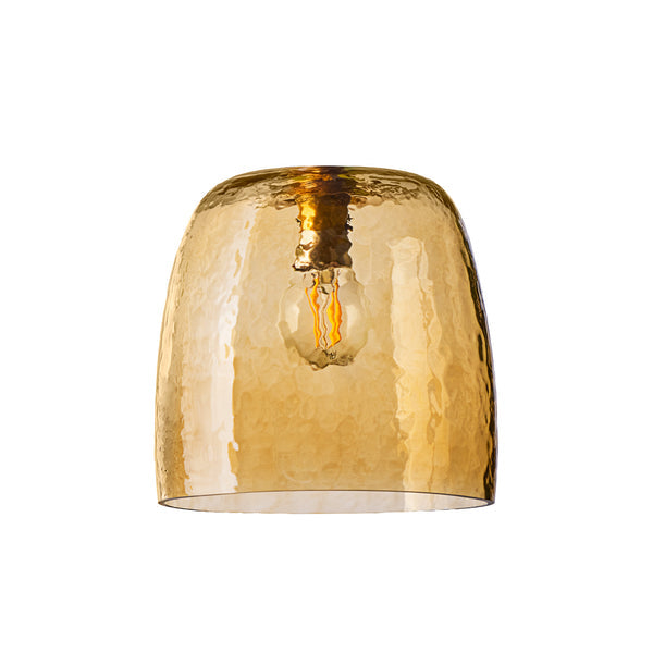 Pooky - Rory Pendant Shade - Honey Hammered Glass