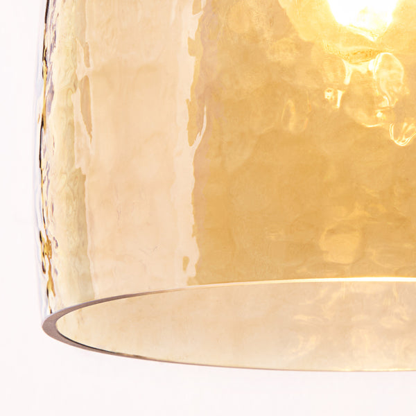 Pooky - Rory Pendant Shade - Honey Hammered Glass