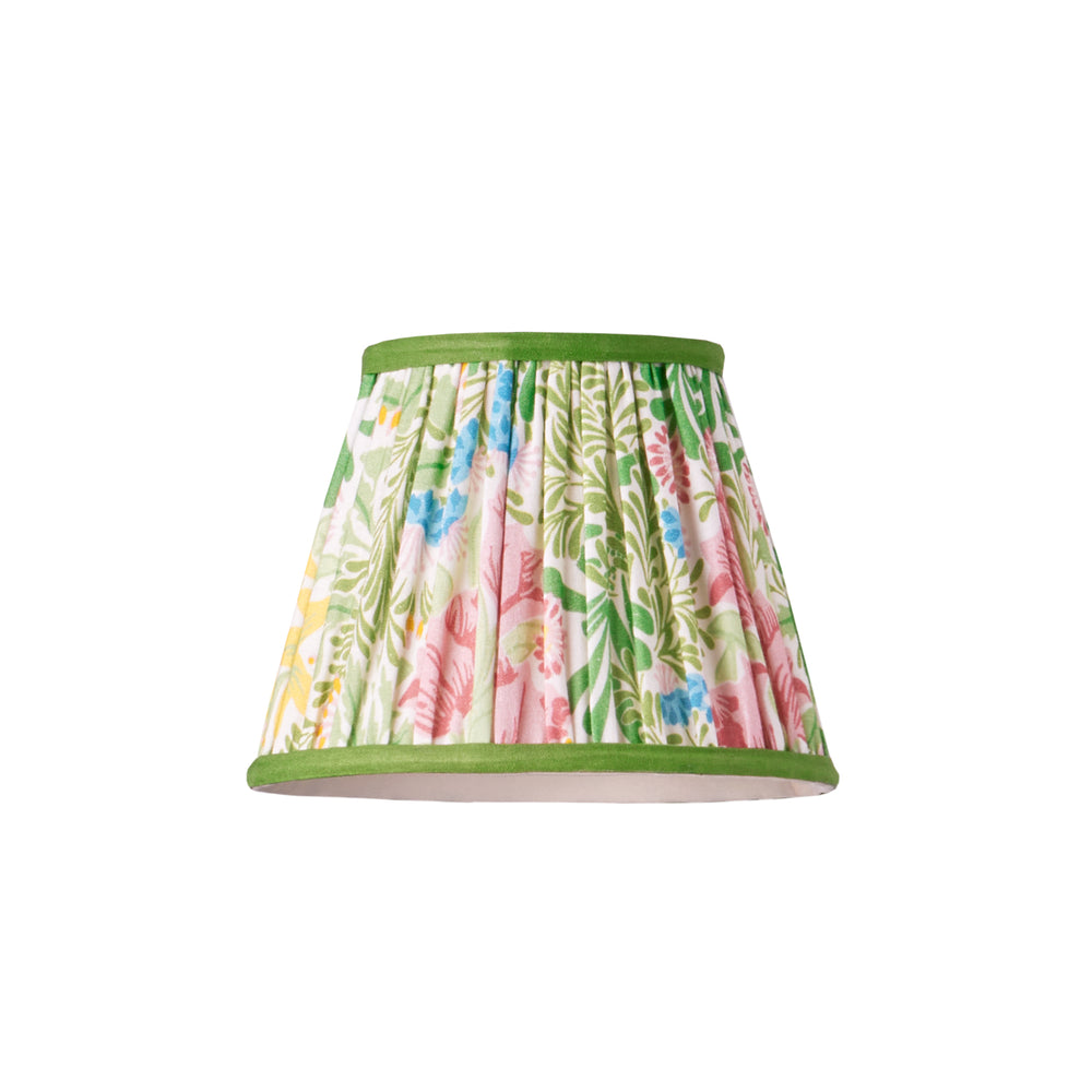 Pooky - 18cm Pendant Shade - Boughs Green - Rose Bower Printed Cotton - Morris & Co