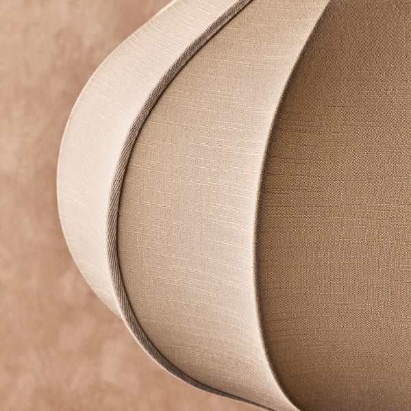 Pooky - Onion Space Pendant Light Shade - Small - Sand Raw Silk