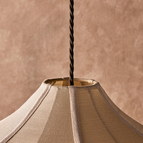 Pooky - Onion Space Pendant Light Shade - Small - Sand Raw Silk