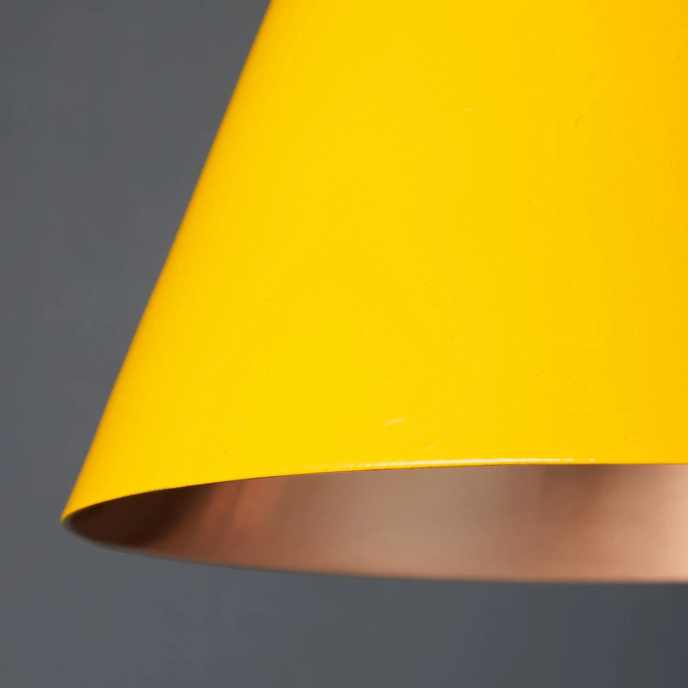 Pooky - Stanlette Pendant Shade - Yellow - Copper Interior