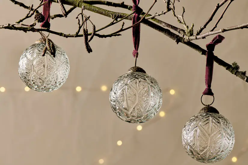 Nkuku - Patta Baubles - Clear - (Set of 4)