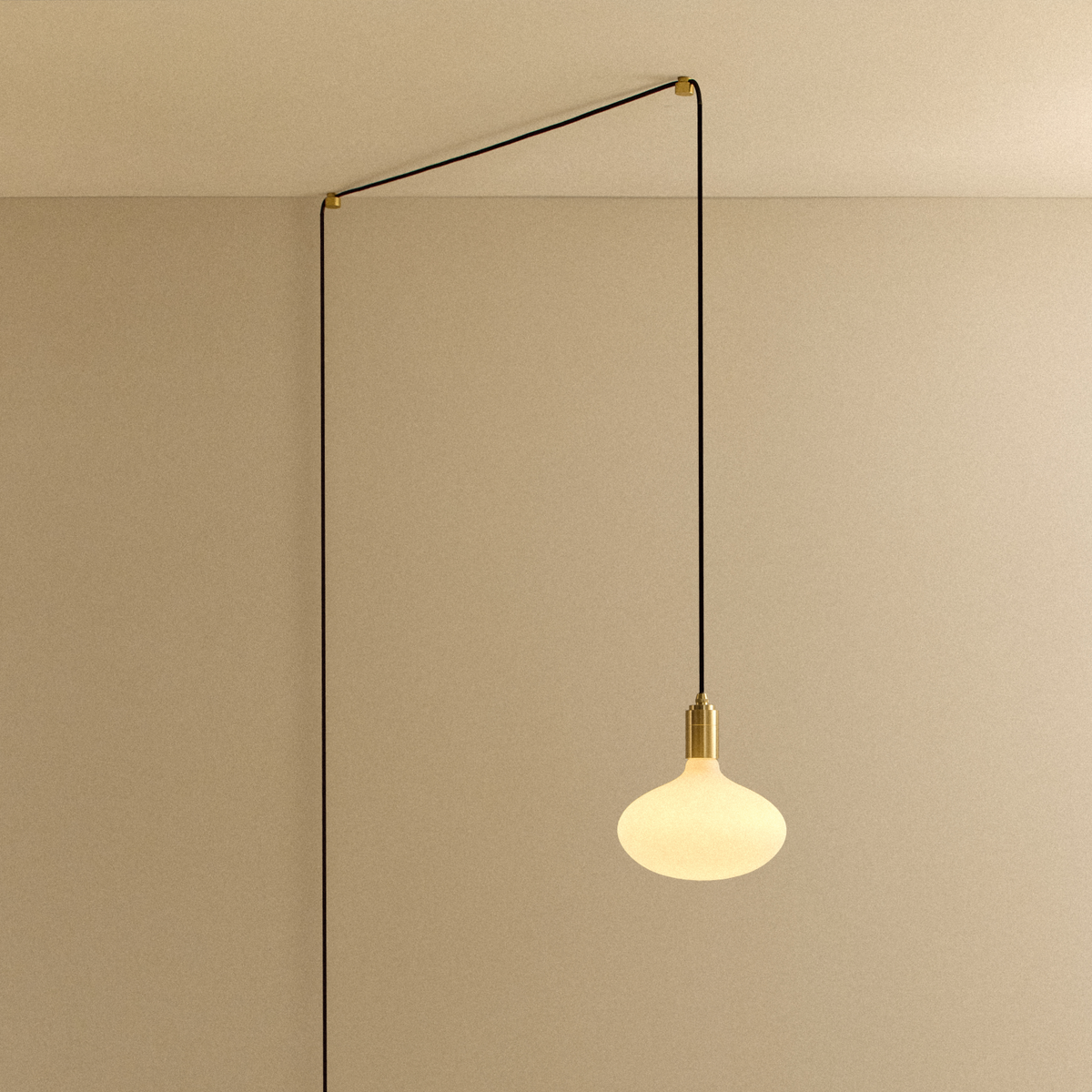 Tala Oval II Plug-In Pendant in Brass