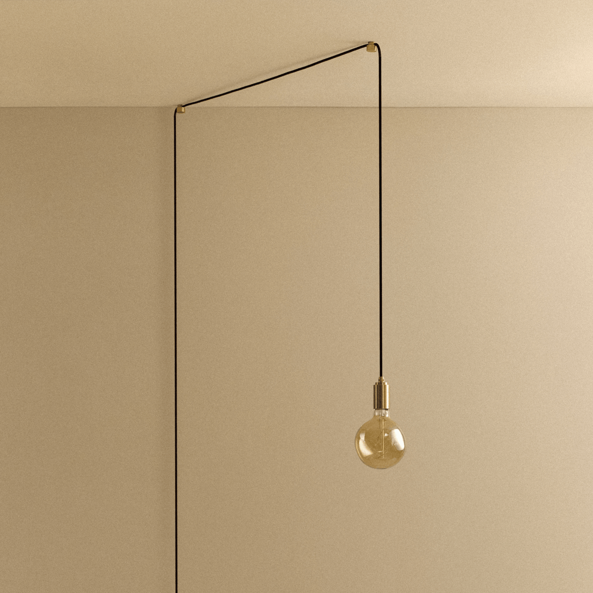 Tala Voronoi I Plug-In Pendant in Brass