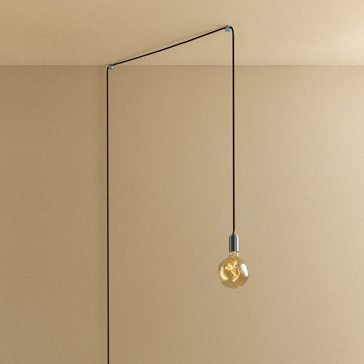 Tala Voronoi I Plug-In Pendant in Stainless Steel