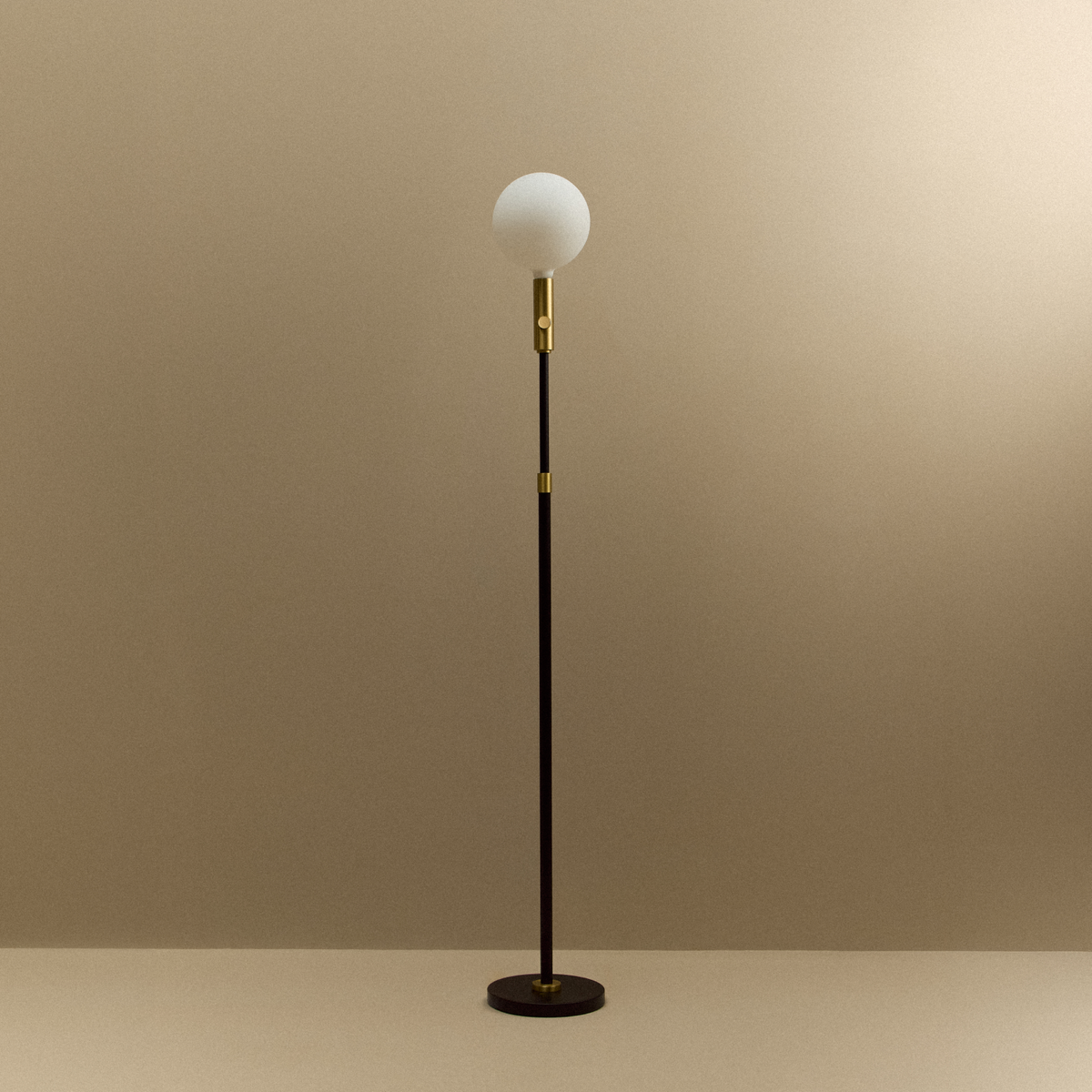 Tala Poise Adjustable Floor Lamp in Brass + Sphere V