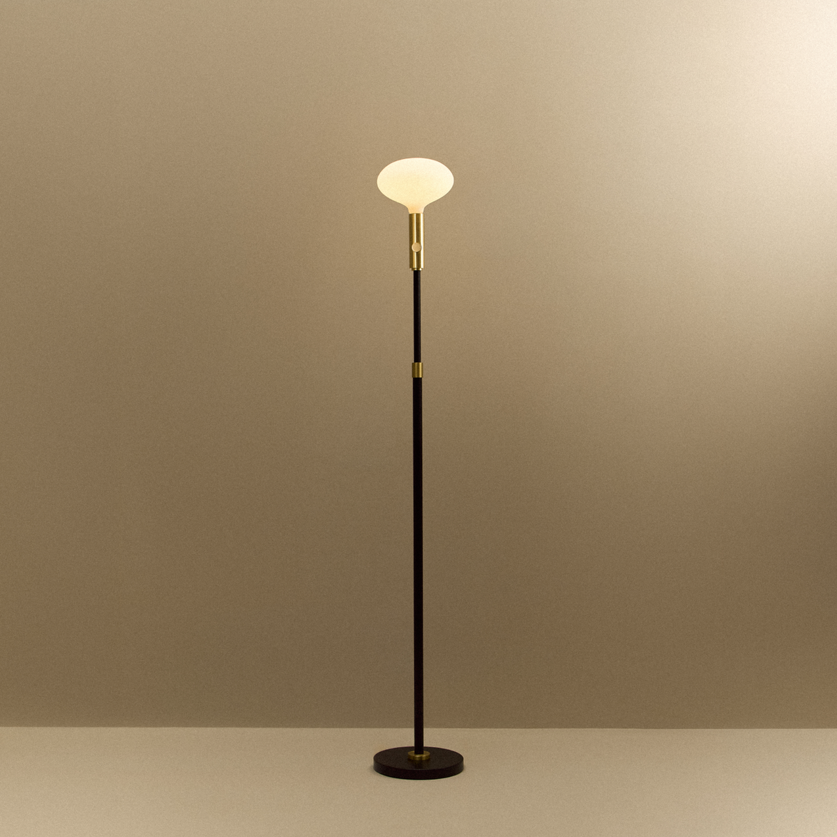 Tala Poise Adjustable Floor Lamp in Brass + Oval II
