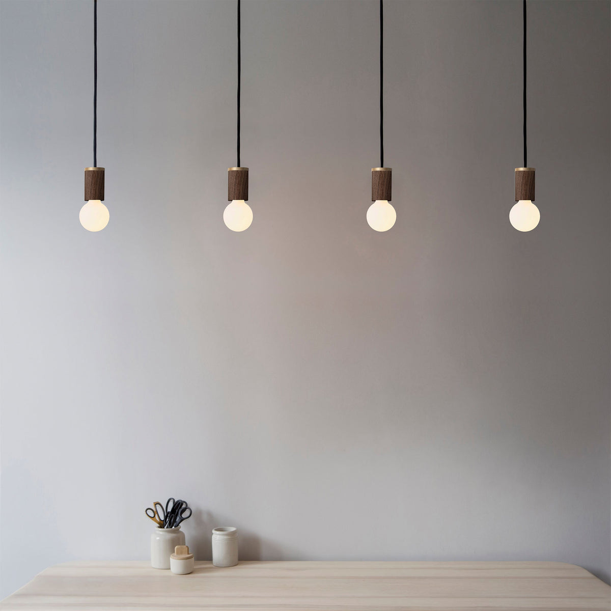 Tala Porcelain II Pendant Light in Walnut