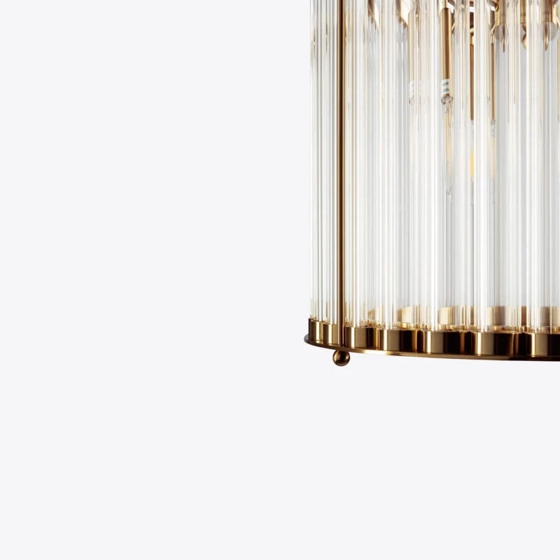 Pure White Lines The Monza Chandelier