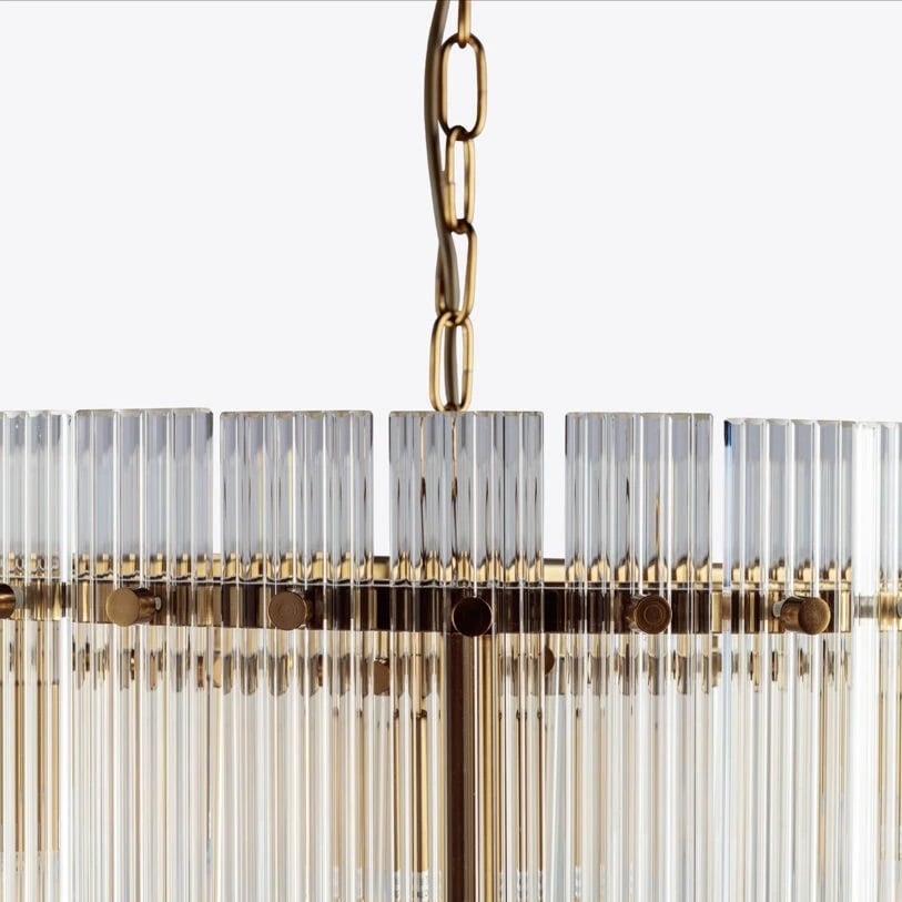 Pure White Lines San Francisco Chandelier