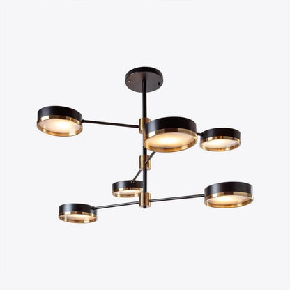 Pure White Lines Black Tiered Moscow Chandelier