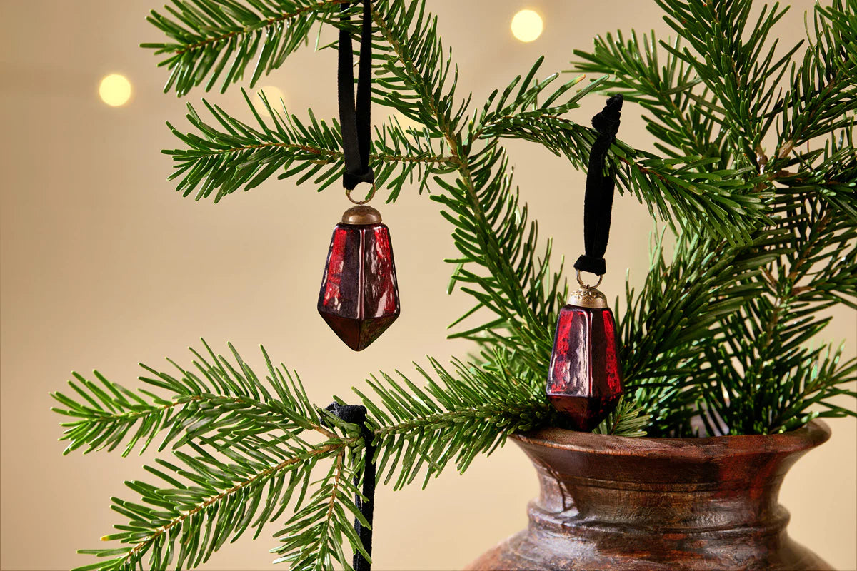 Nkuku Ratnam Baubles - Ruby Small (Set of 4)