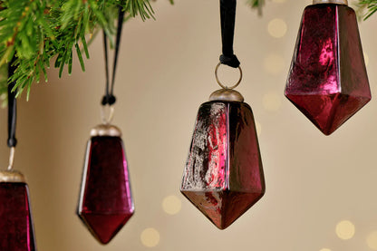 Nkuku Ratnam Baubles - Ruby Large (Set of 4)