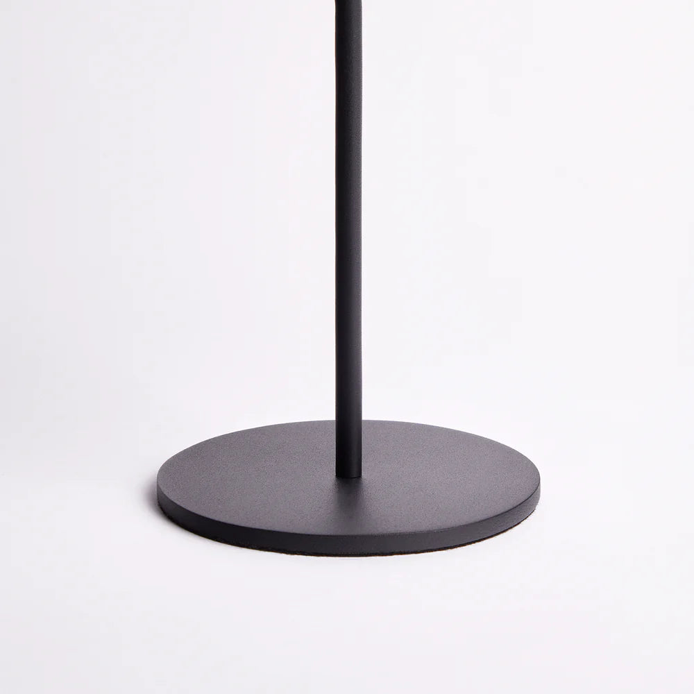 Pooky Twinky Rechargeable Table Lamp in Black with a Brass Hood