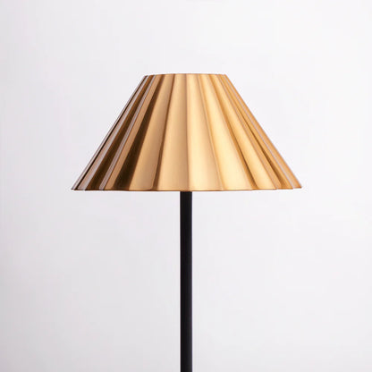 Pooky Twinky Rechargeable Table Lamp in Black with a Brass Hood