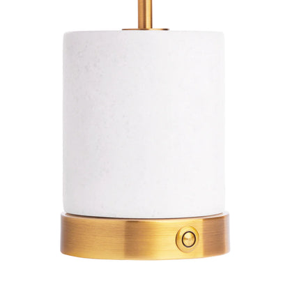 Pooky Utopia Rechargeable Table Lamp in White Marble