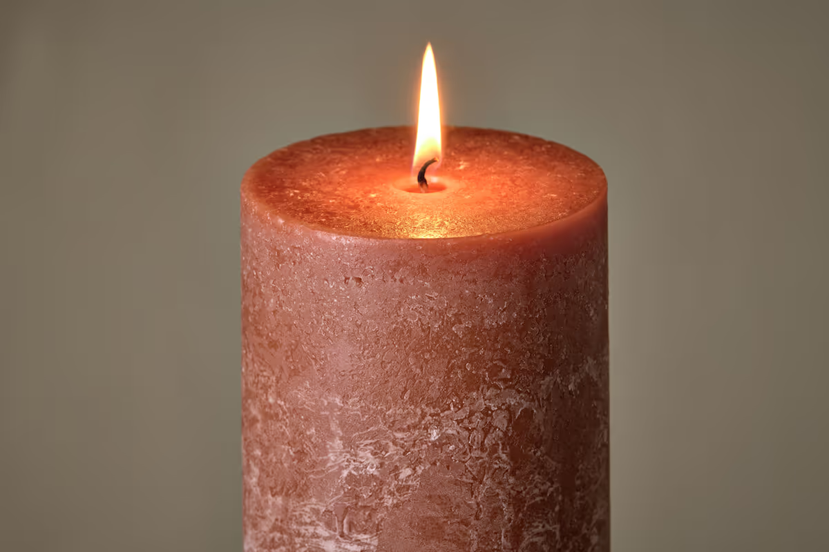 Nkuku - Rustic Soy Blend Pillar Candle - Rust - Large