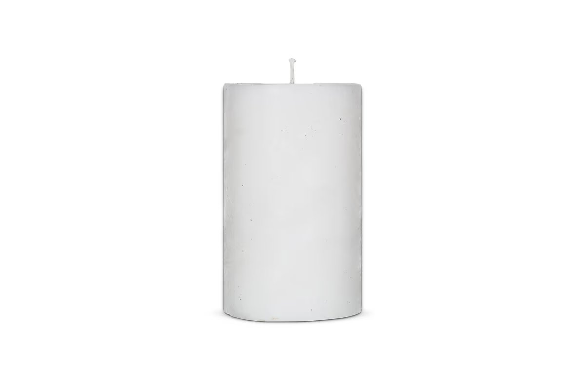 Nkuku - Rustic Soy Blend Pillar Candle - White - Large