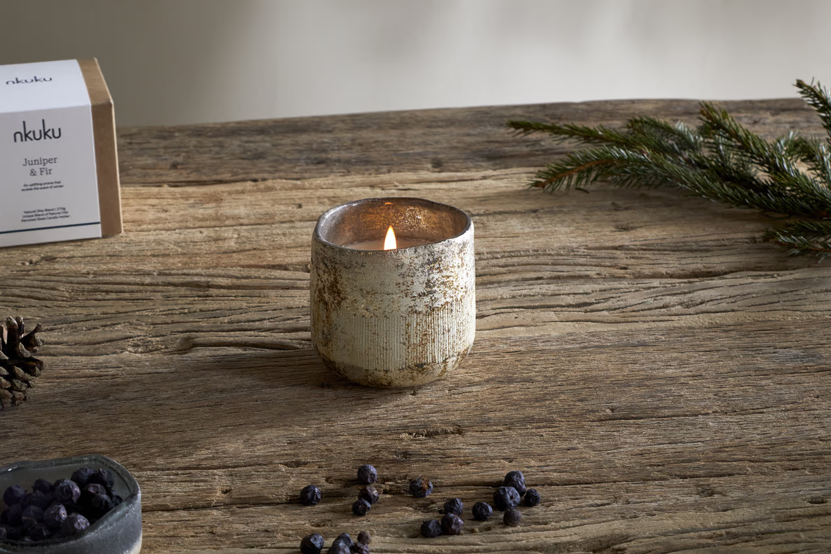Nkuku - Juniper & Fir 1 Wick Scented Candle