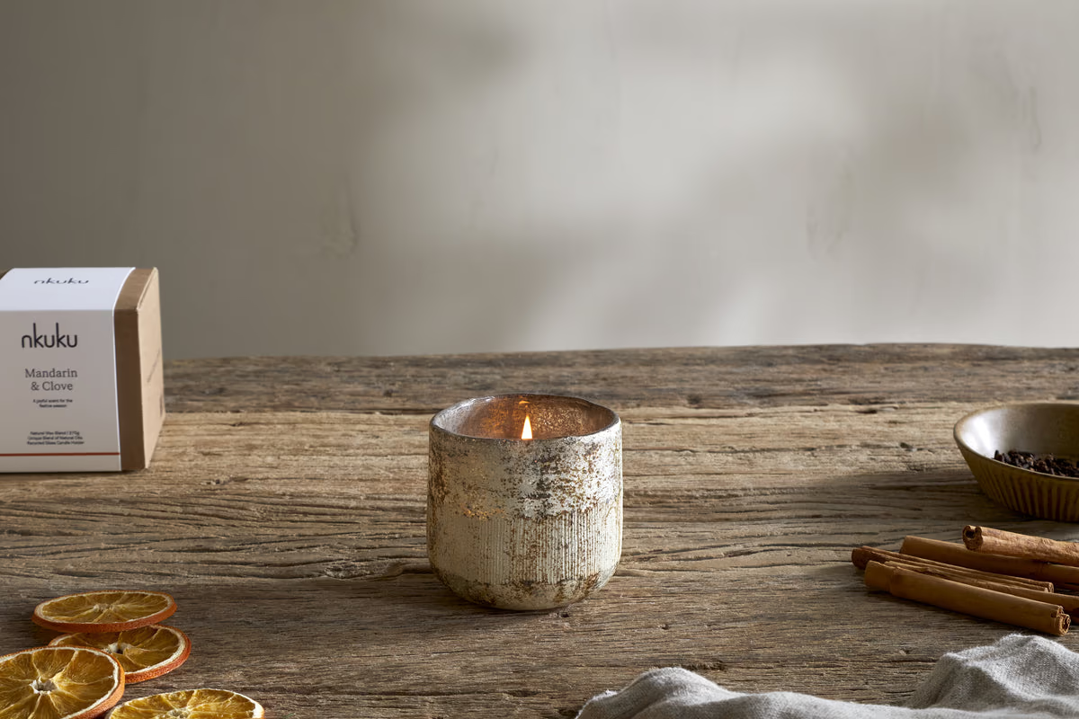 Nkuku - Mandarin & Clove 1 Wick Scented Candle