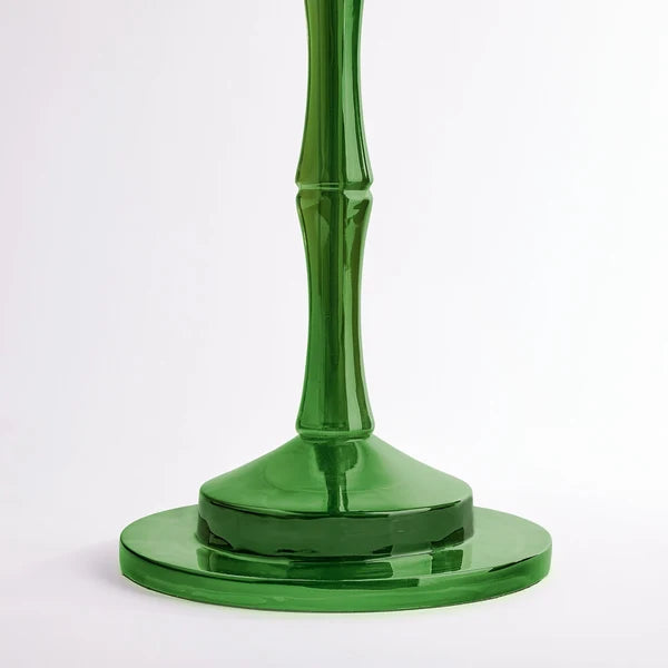 Pooky - Bamboo Floor Lamp Base - Green Polished Resin - Without Lampshade