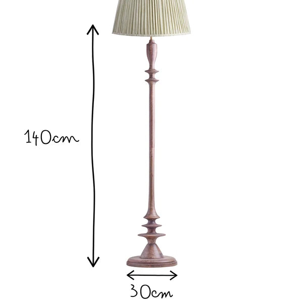 Pooky - Moonshine Floor Lamp Base - Burnt Wood - Without Lampshade