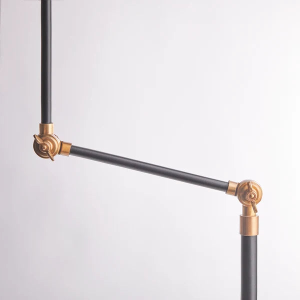 Brass adjustment points on Pooky - Pick Reading Lamp - Black And Antiqued Brass