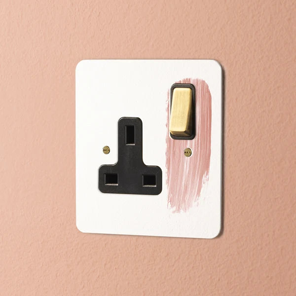 Pooky - Lucian Single Socket With Black Inserts - Paintable Finish