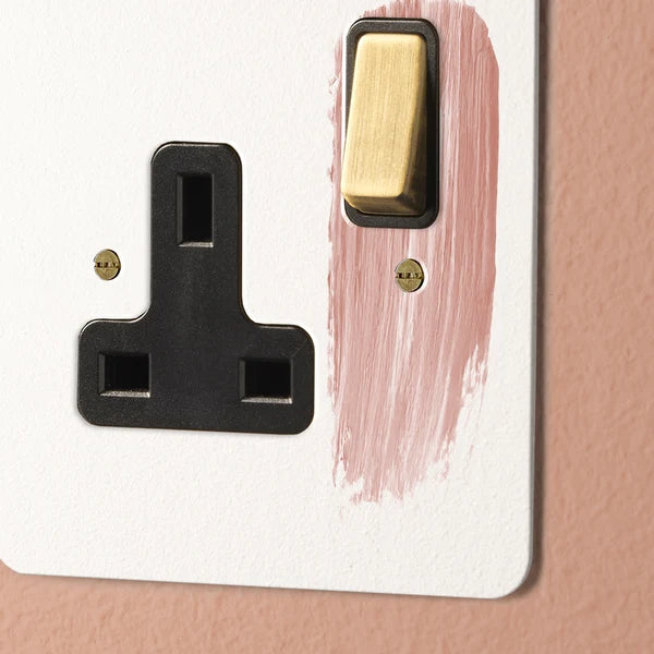 Pooky - Lucian Single Socket With Black Inserts - Paintable Finish