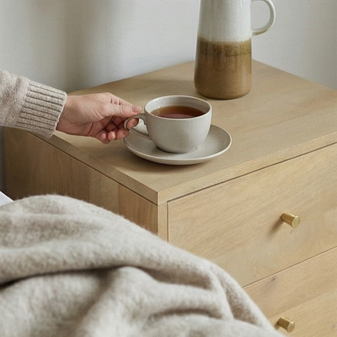 Fishe & Lilly Minimalist Mango Wood Oslo Bedside Table