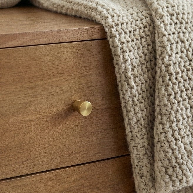 Fishe & Lilly Scandinavian Light Walnut Oslo Bedside Table
