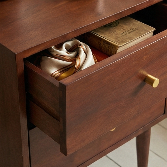 Fishe & Lilly Scandinavian Walnut Oslo Bedside Table