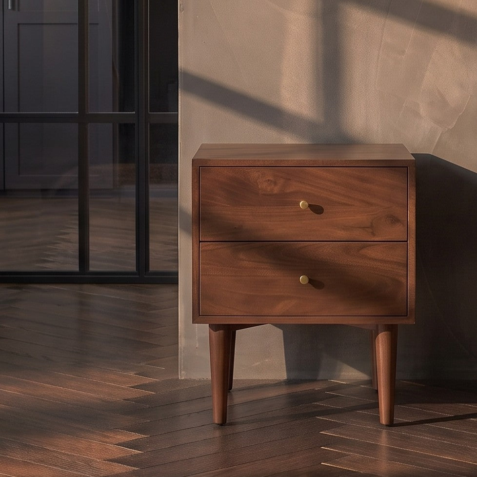 Fishe & Lilly Scandinavian Walnut Oslo Bedside Table