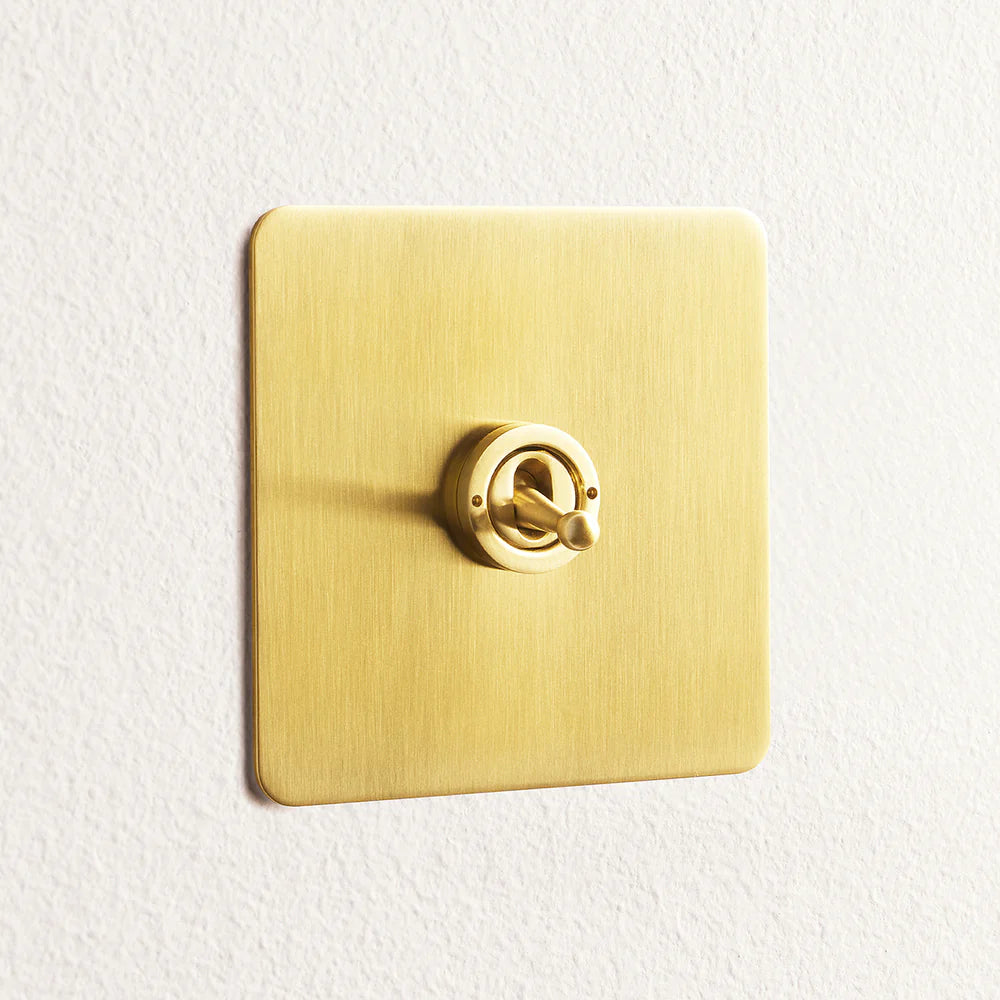 Pooky Lucian One Gang Intermediate Toggle Switch in Top Brass