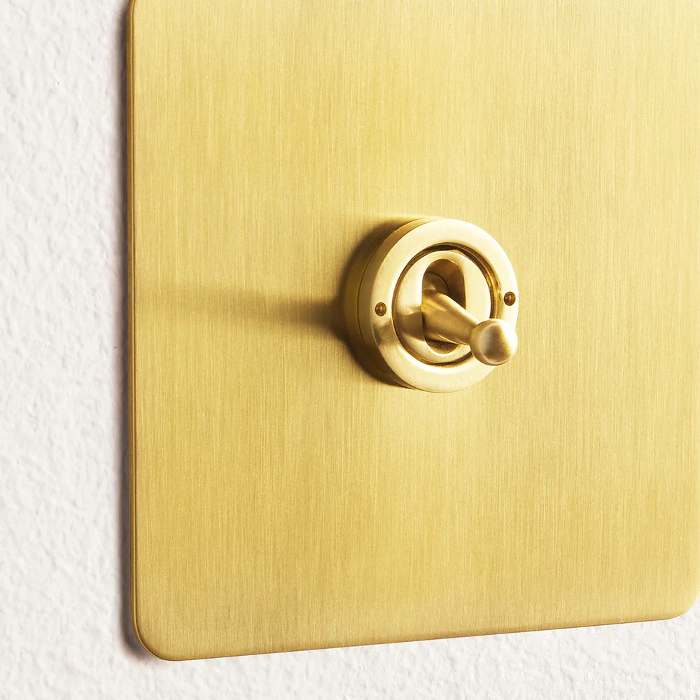 Pooky Lucian One Gang Intermediate Toggle Switch in Top Brass