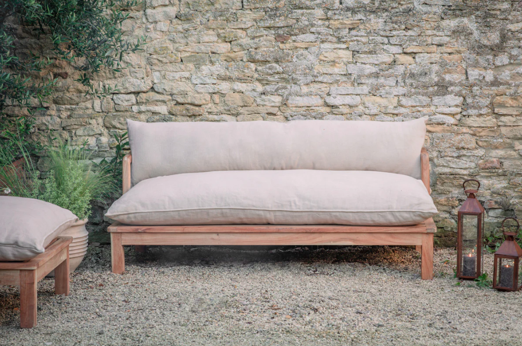 Nkuku Sadhi Mango Wood Outdoor Sofa