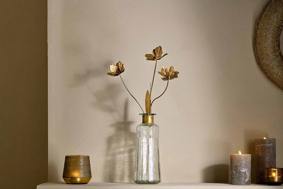 Nkuku - San Stem Floral - Antique Brass
