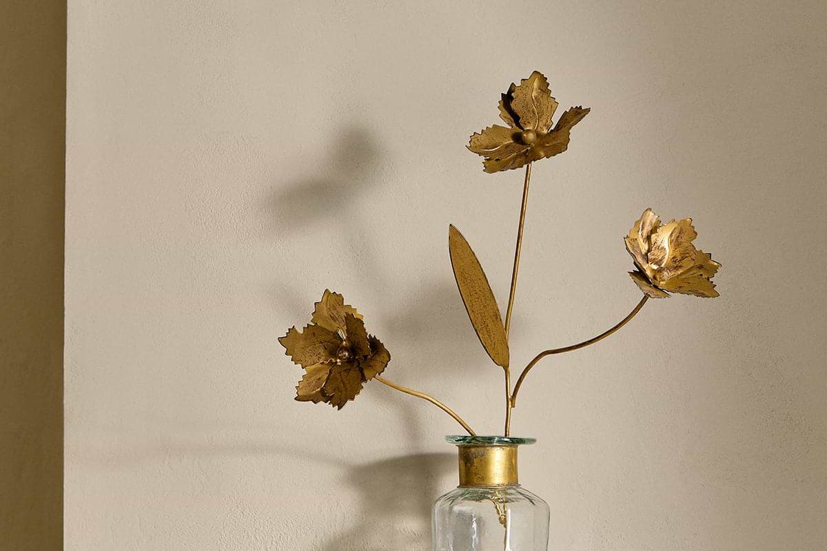 Nkuku - San Stem Floral - Antique Brass