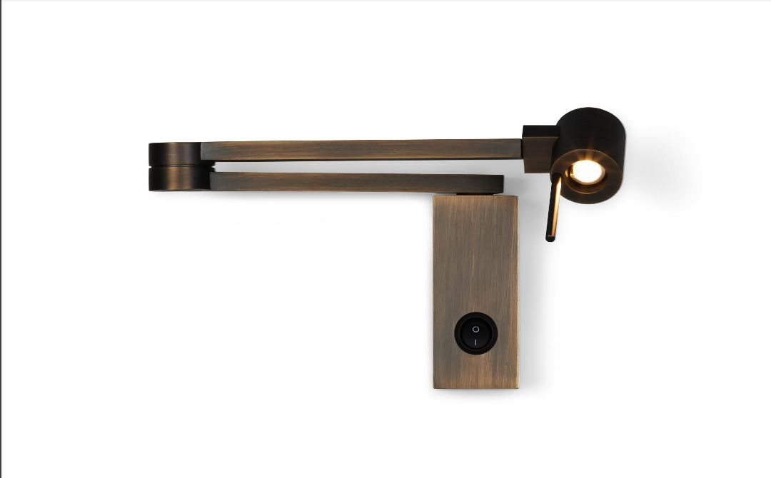 Contardi Lighting Manhattan Wall Light - Satin Bronze With Switch