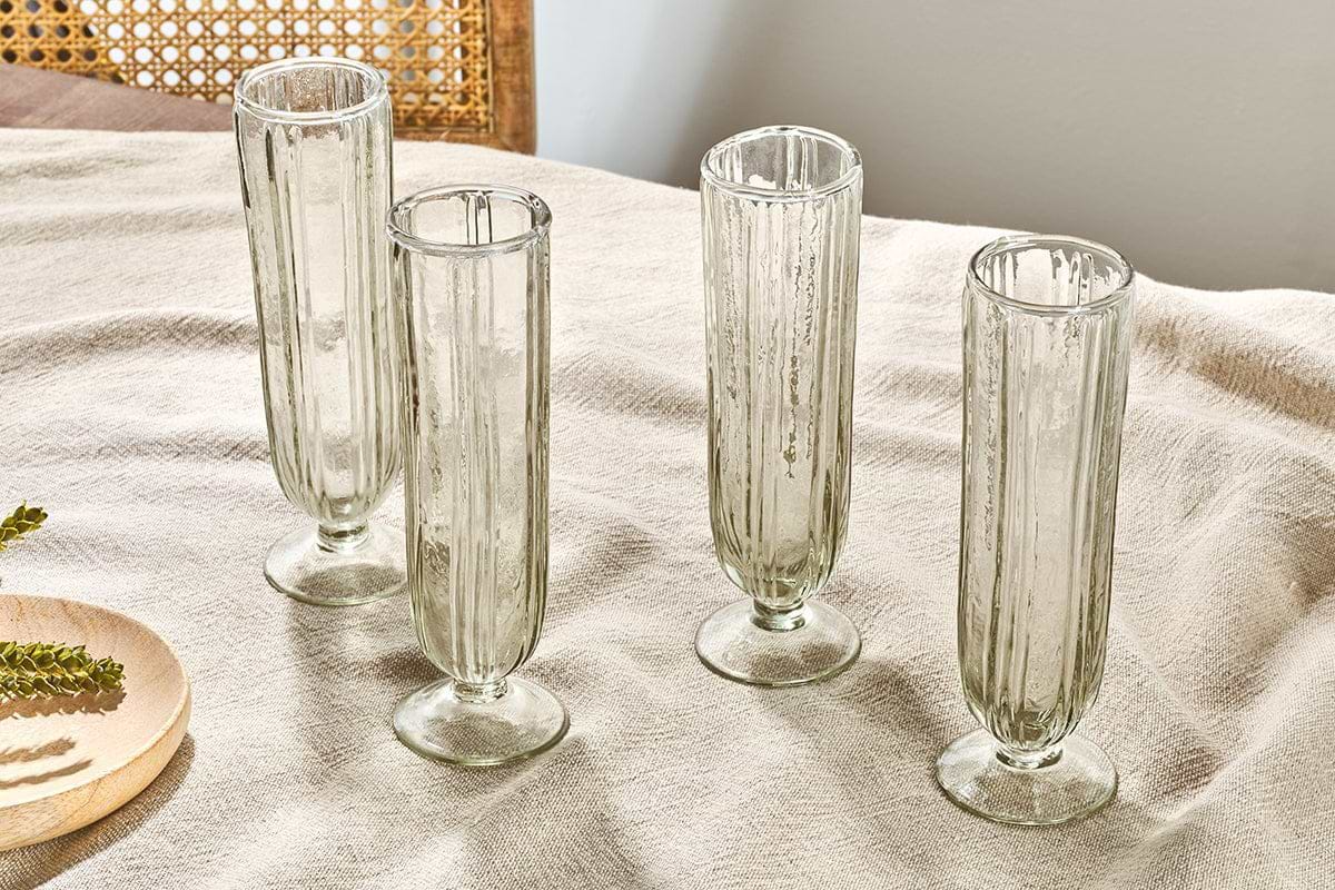 Nkuku - Sigiri Champagne Glass - Clear - (Set of 4)