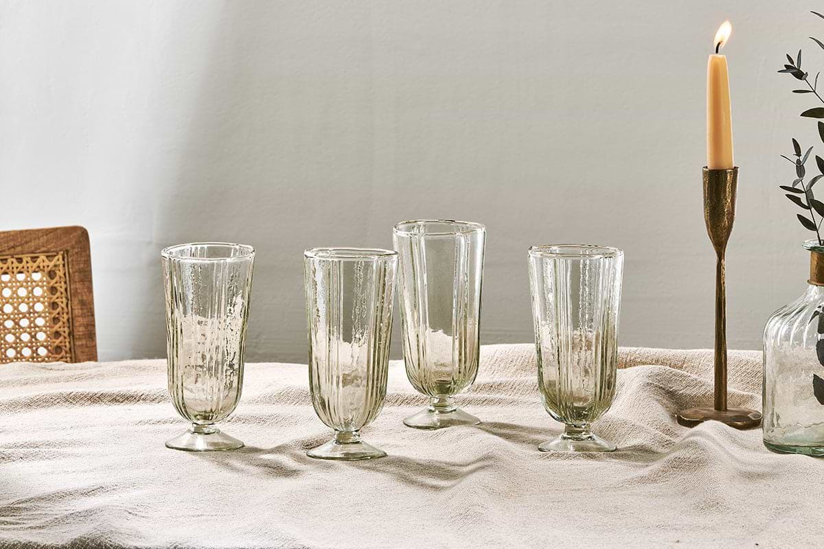 Nkuku - Sigiri Tall Wine Glass - Clear - (Set of 4)