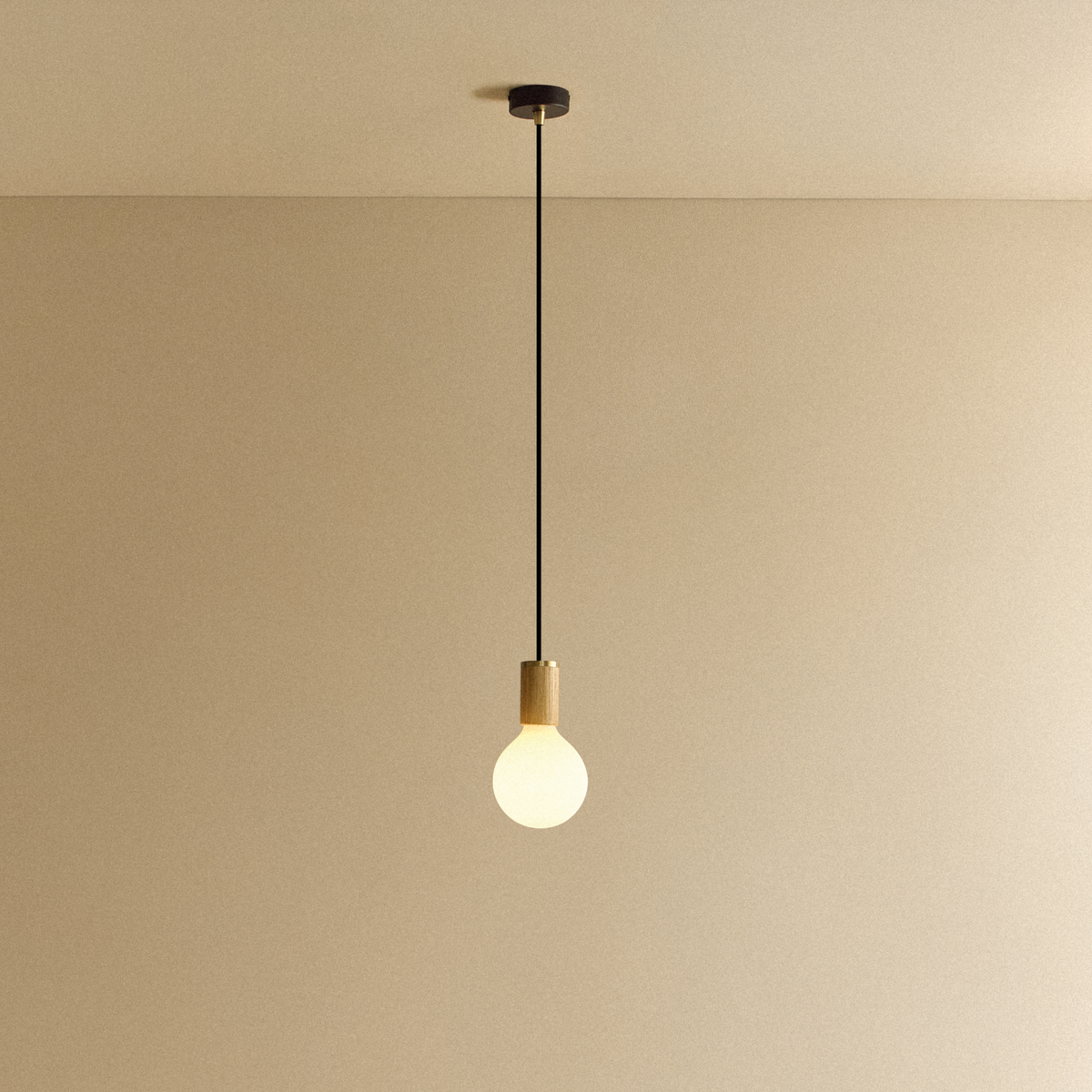 Tala Porcelain III Pendant Light in Oak