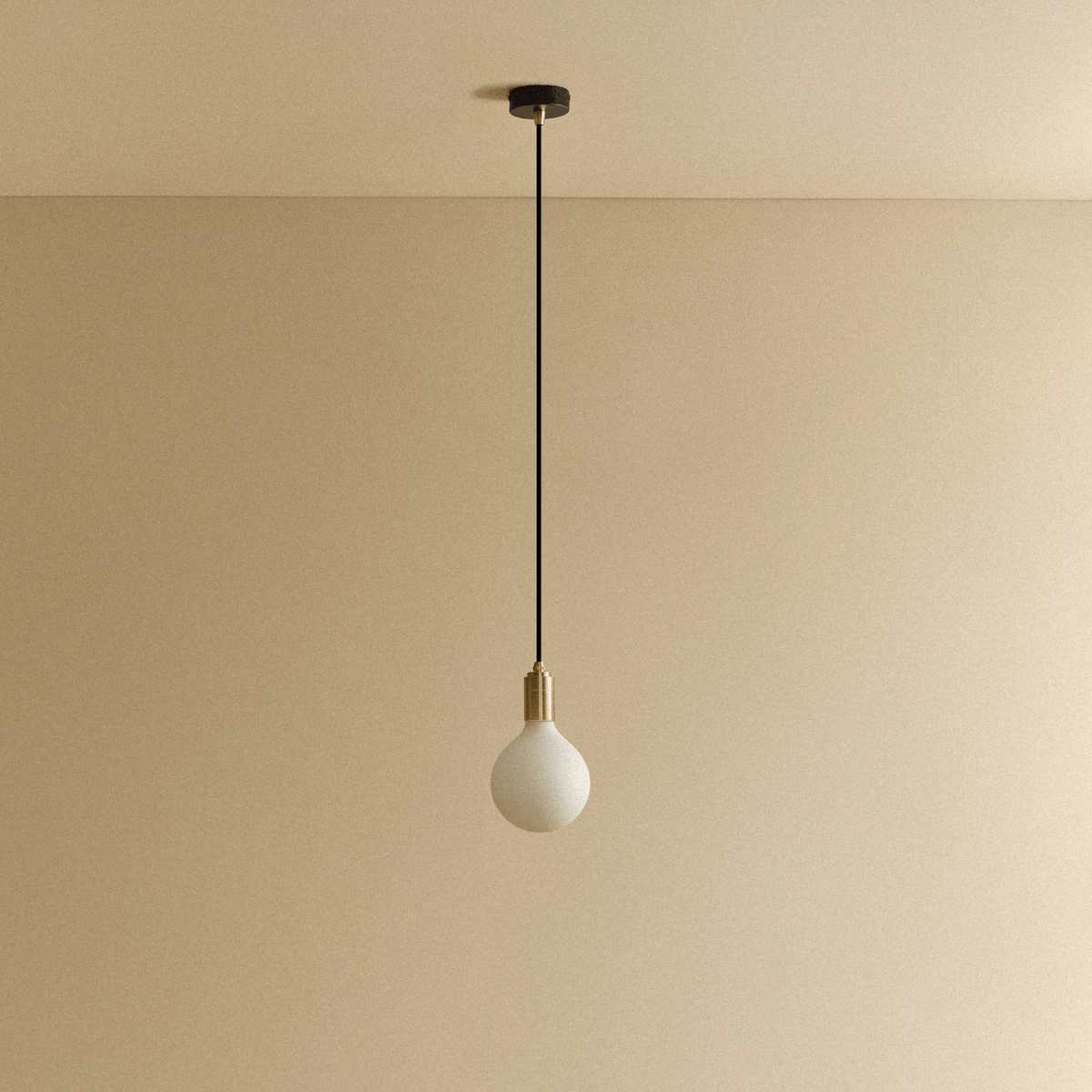 Tala Porcelain III Pendant Light in Brass