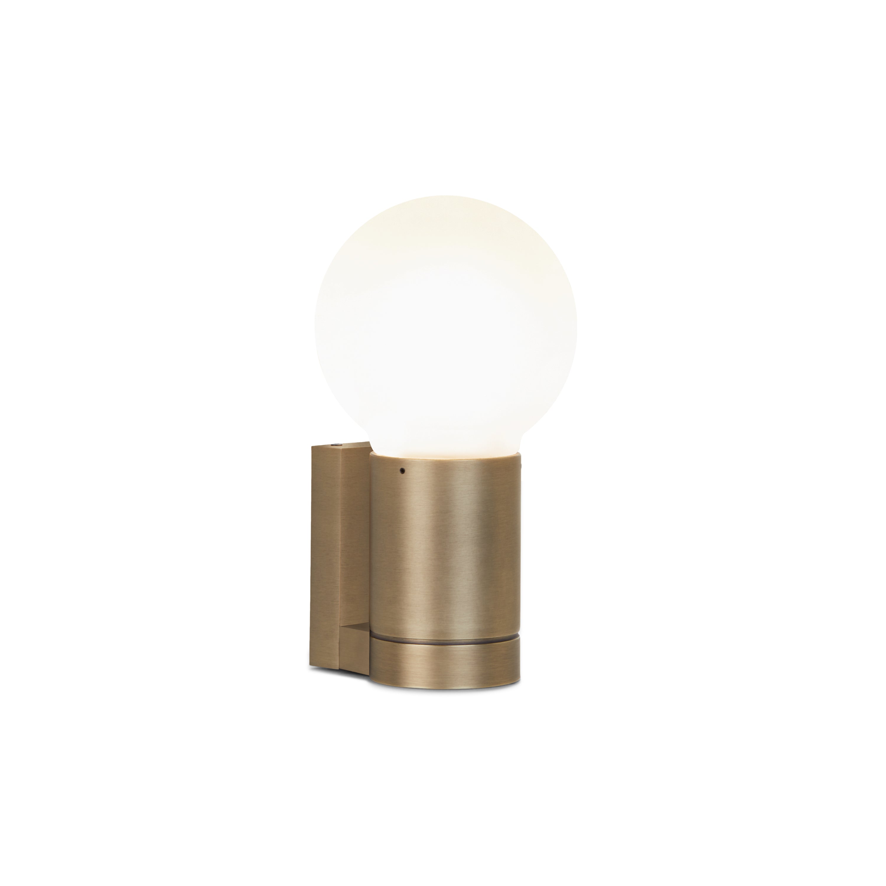 Contardi Lighting Solitario Mini Wall Lamp - Satin Golden Nickel - Sphere Ø120 mm - Acid-Etched Glass