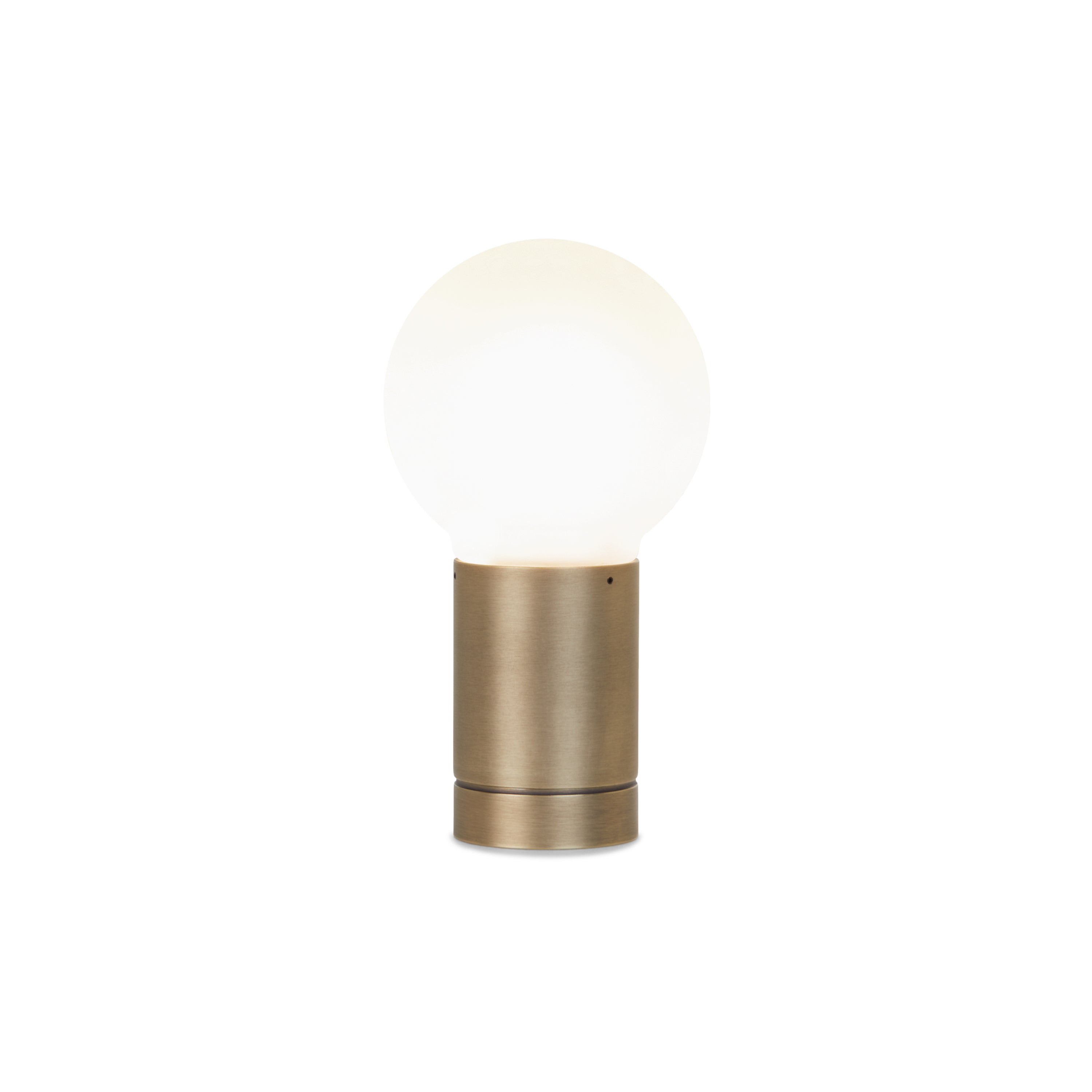 Contardi Lighting Solitario Mini Wall Lamp - Satin Golden Nickel - Sphere Ø120 mm - Acid-Etched Glass